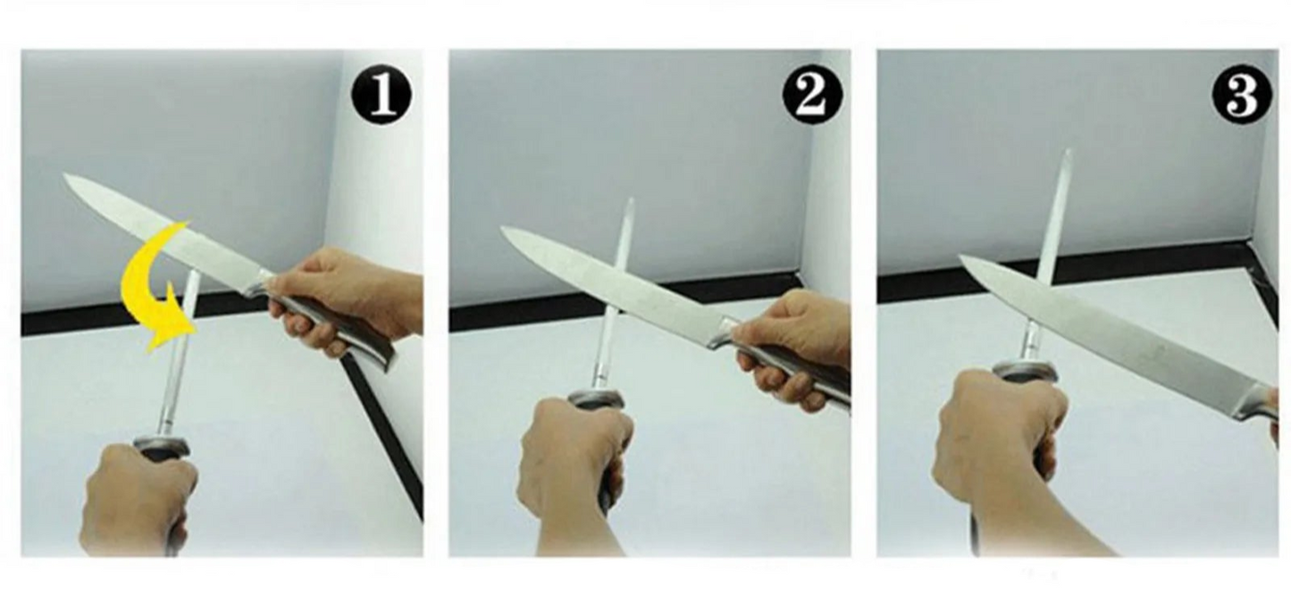 Carbon Steel Honing Rod (26cm Sharpener with ABS Handle)