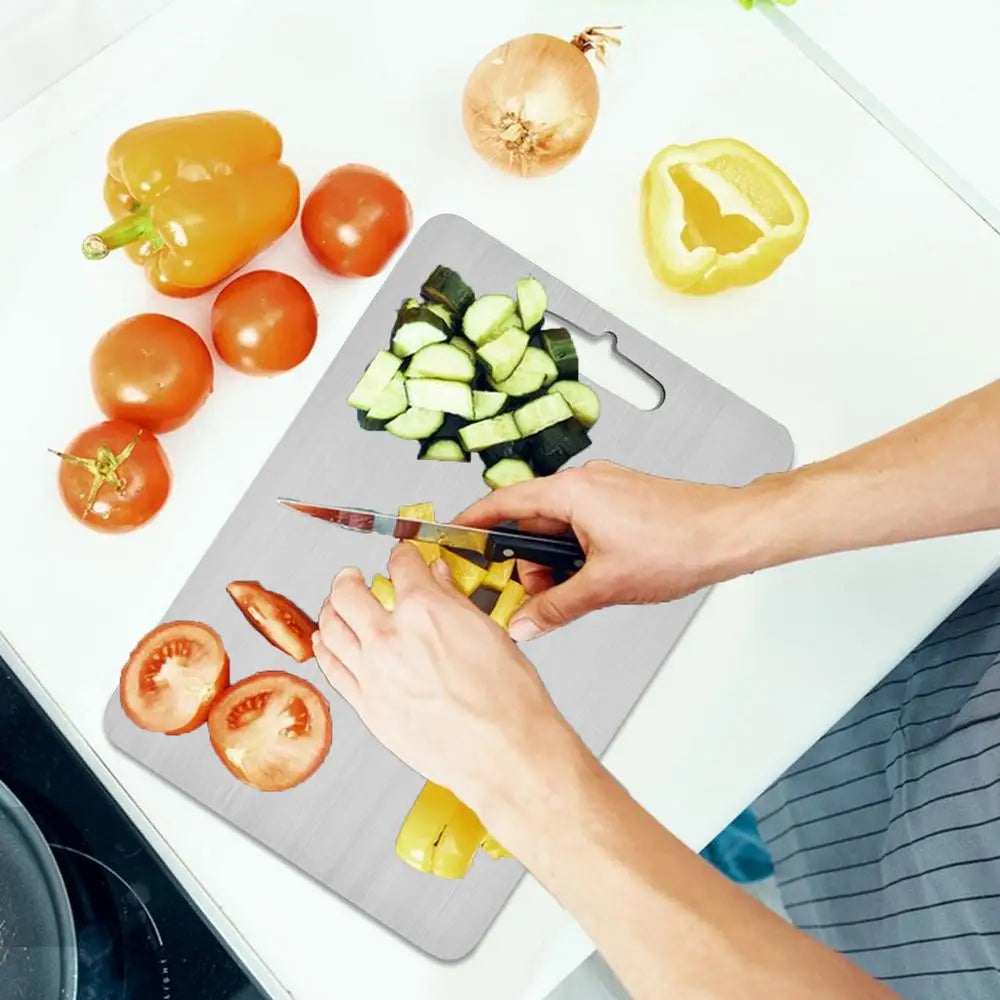 The Heavy-Duty Stainless Board (Thickened Non-Stick Cutting Board)