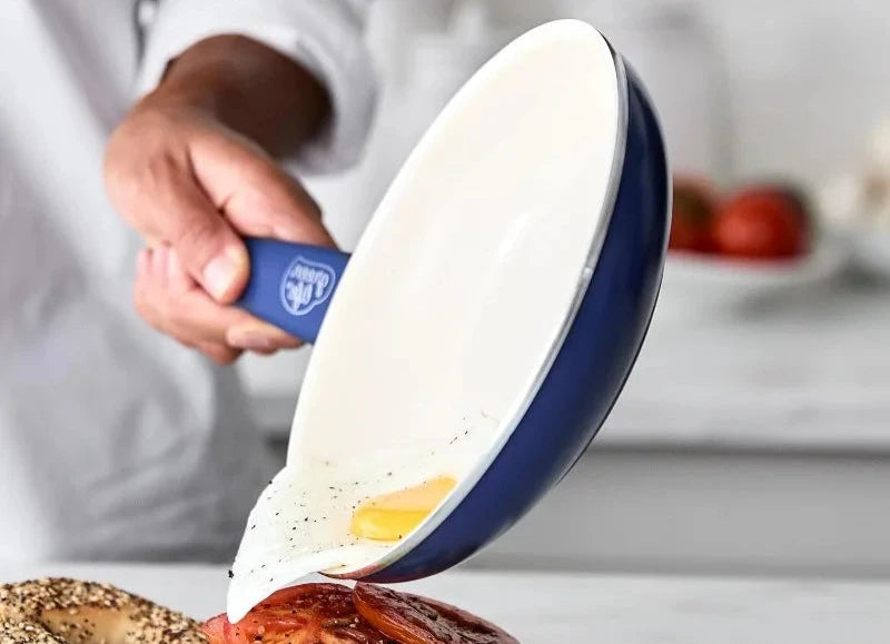 Blue Nonstick Cookware Set (23-Piece Ceramic Soft Grip)