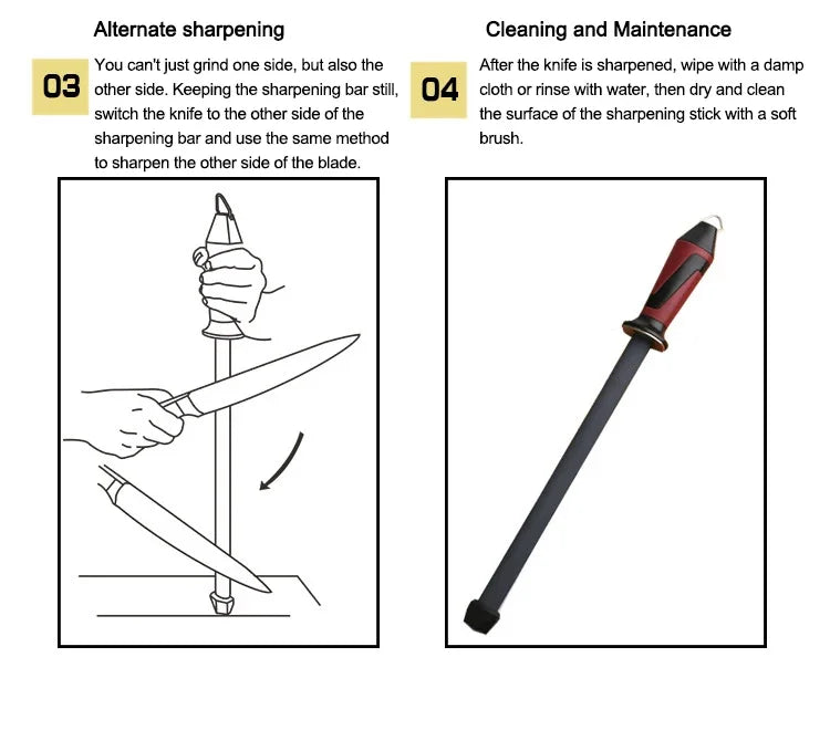 Ceramic Diamond Pro Sharpener (Taidea 12-Inch Rod)