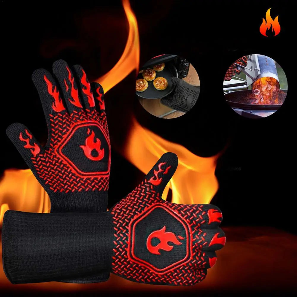 Heat-Resistant BBQ Grill Gloves (Waterproof Meat Handling Gloves)