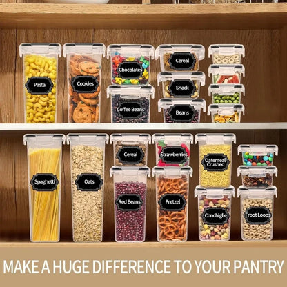 Airtight Kitchen Storage Set - 36-Piece Pantry Organizer