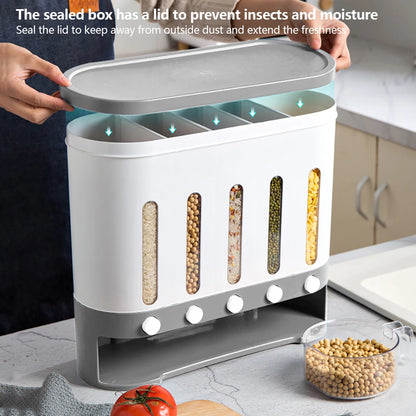 10L Wall-Mounted Grain and Cereal Dispenser