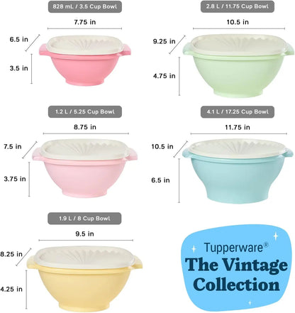 Tupperware Heritage Bowls - Vintage 10-Piece Set