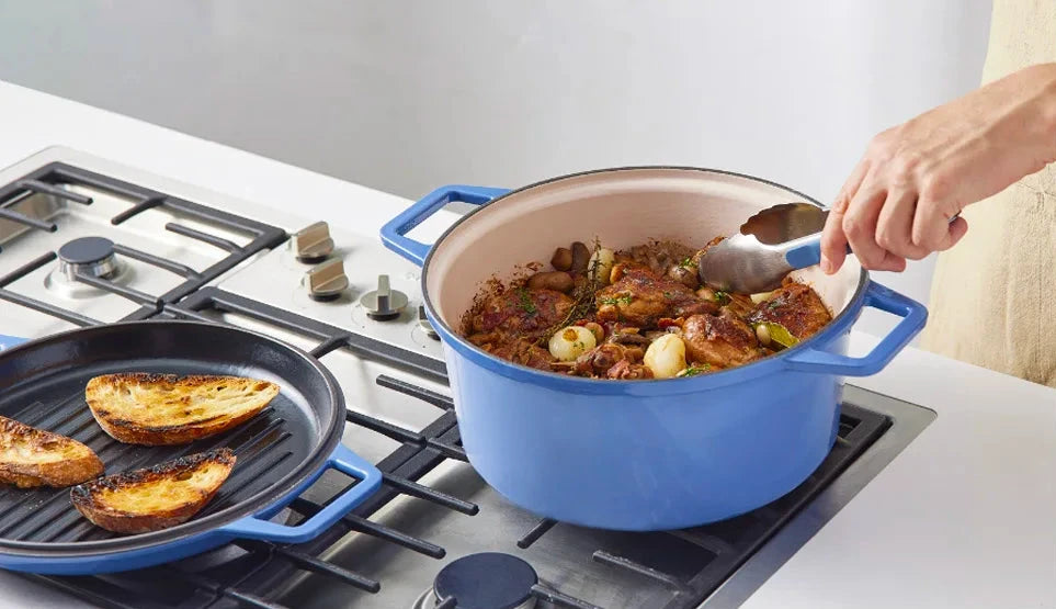 Premium Enameled Cast Iron Dutch Oven (7QT Thick Core)