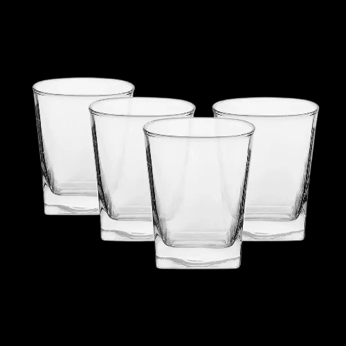 Hollis Clear Glass Drinking Set (Set of 4, 12.17 oz)