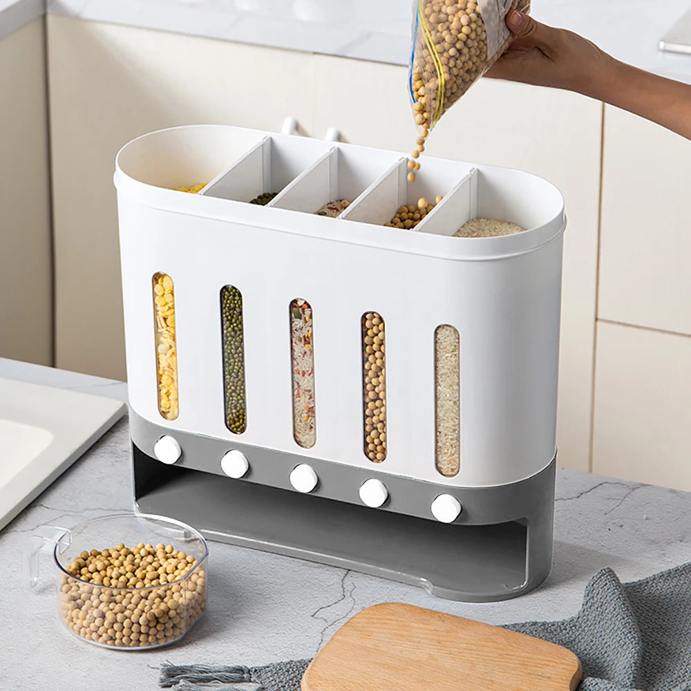 10L Wall-Mounted Grain and Cereal Dispenser