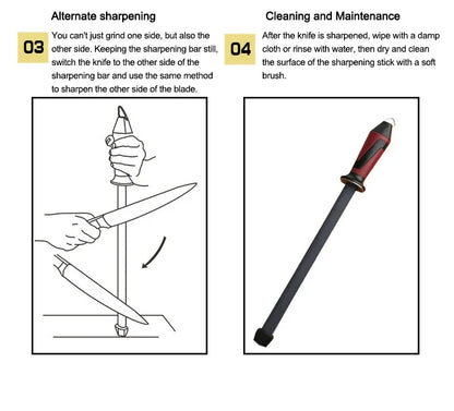 Ceramic Diamond Pro Sharpener (Taidea 12-Inch Rod)