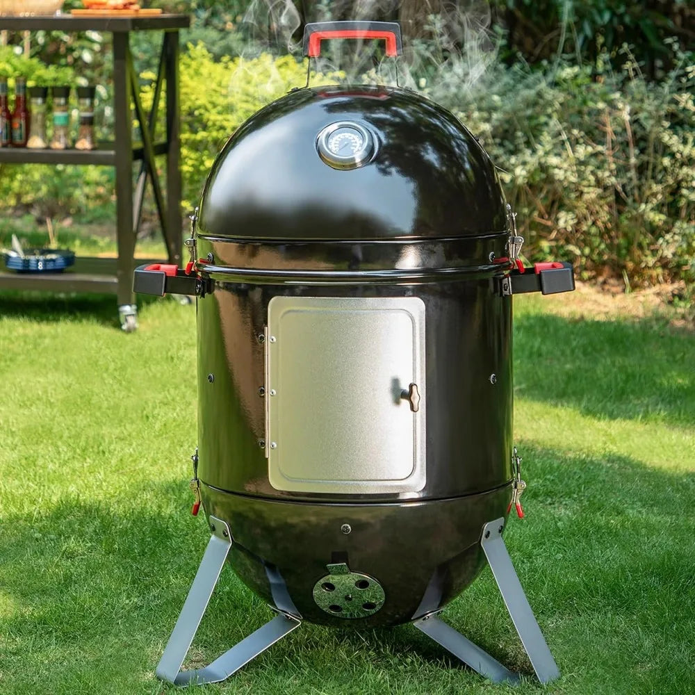 18-Inch Versatile Charcoal Patio Smoker