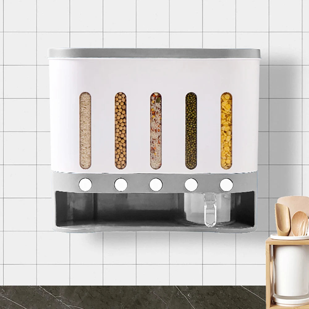 10L Wall-Mounted Grain and Cereal Dispenser