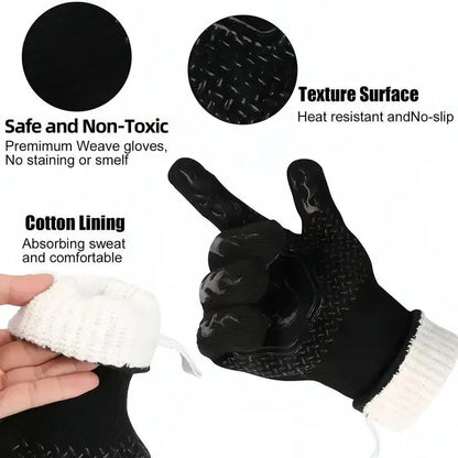 Heat-Resistant BBQ Grill Gloves (Waterproof Meat Handling Gloves)