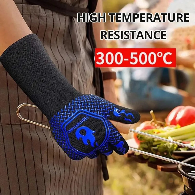 Heat-Resistant BBQ Grill Gloves (Waterproof Meat Handling Gloves)