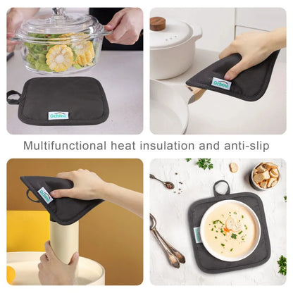 Silicone Heat-Resistant Oven Mitts - 4-Piece Set