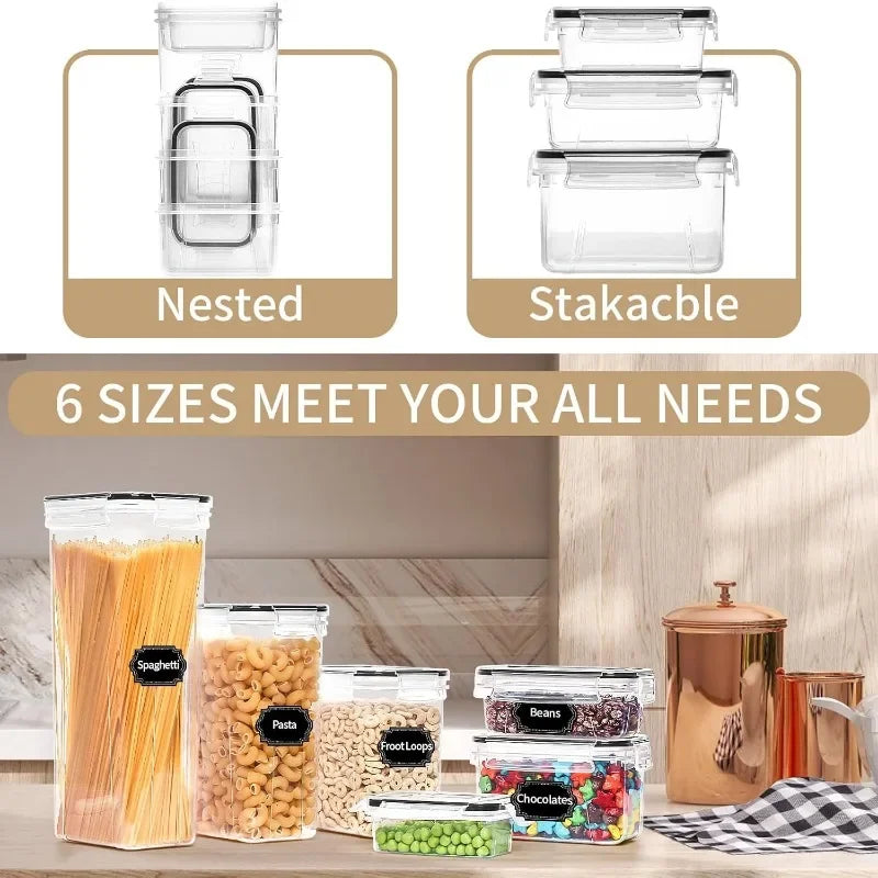 Airtight Kitchen Storage Set - 36-Piece Pantry Organizer