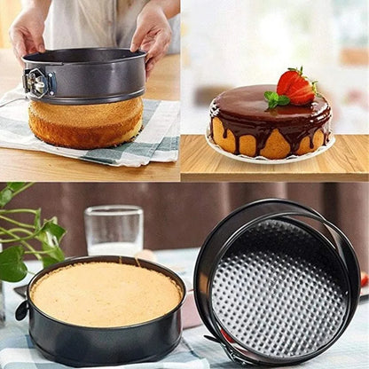 3-Piece Nonstick Bake Pan Set (Heart, Round, Square)